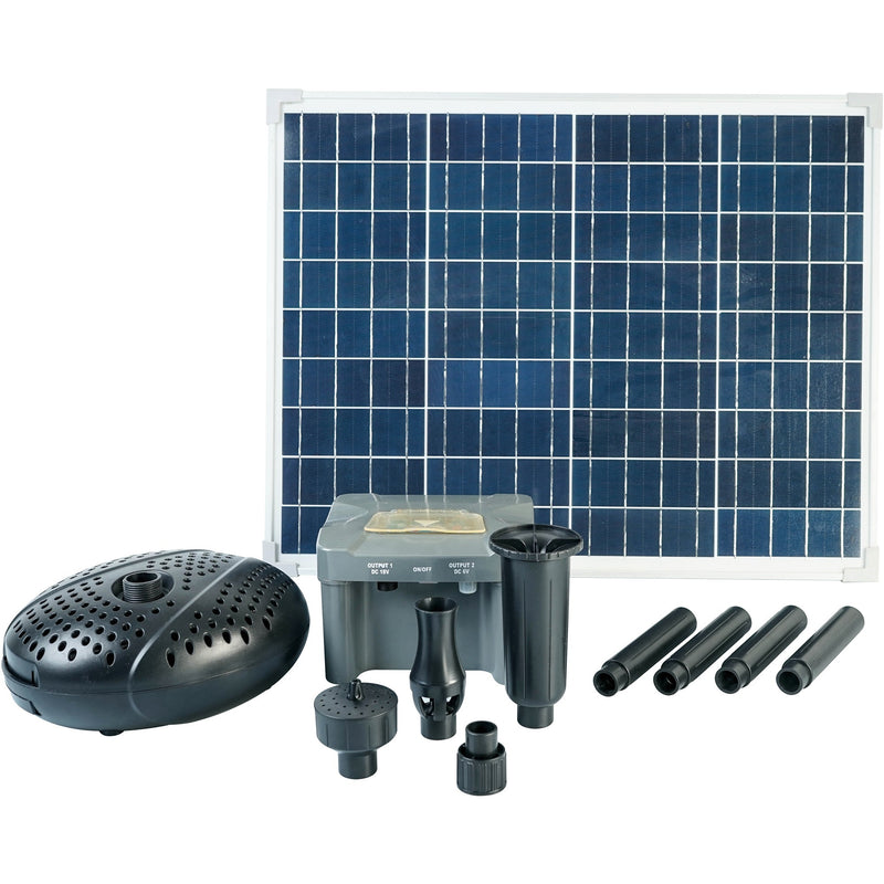 Load image into Gallery viewer, Ubbink solarmax 2500 accu pomp (zwart, incl. solarpaneel, pomp en accu)
