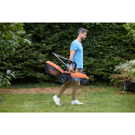 Black+decker bcmw3318l2-qw 2x 18v grasmaaier (oranje zwart, 2x 18v 2.5ah accu en oplader inbegrepen)