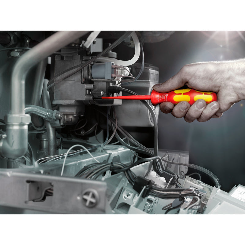 Load image into Gallery viewer, Wera 160 is 7 schroevendraaierset kraftform plus serie 100 (rood geel, eenpolige fasetester, houder, 7‑delig)
