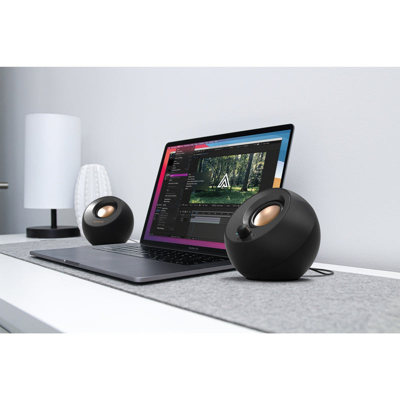 Load image into Gallery viewer, Creative pebble v3 pc-luidspreker (zwart, bluetooth, usb-c, aux)
