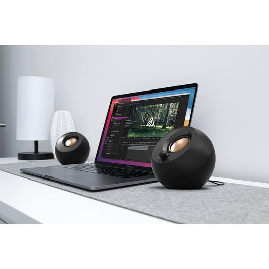 Creative pebble v3 pc-luidspreker (zwart, bluetooth, usb-c, aux)