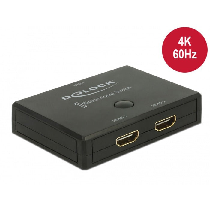 Load image into Gallery viewer, Delock hdmi 2 - 1 switch bidirectional 4k 60 hz hdmi switch (zwart)
