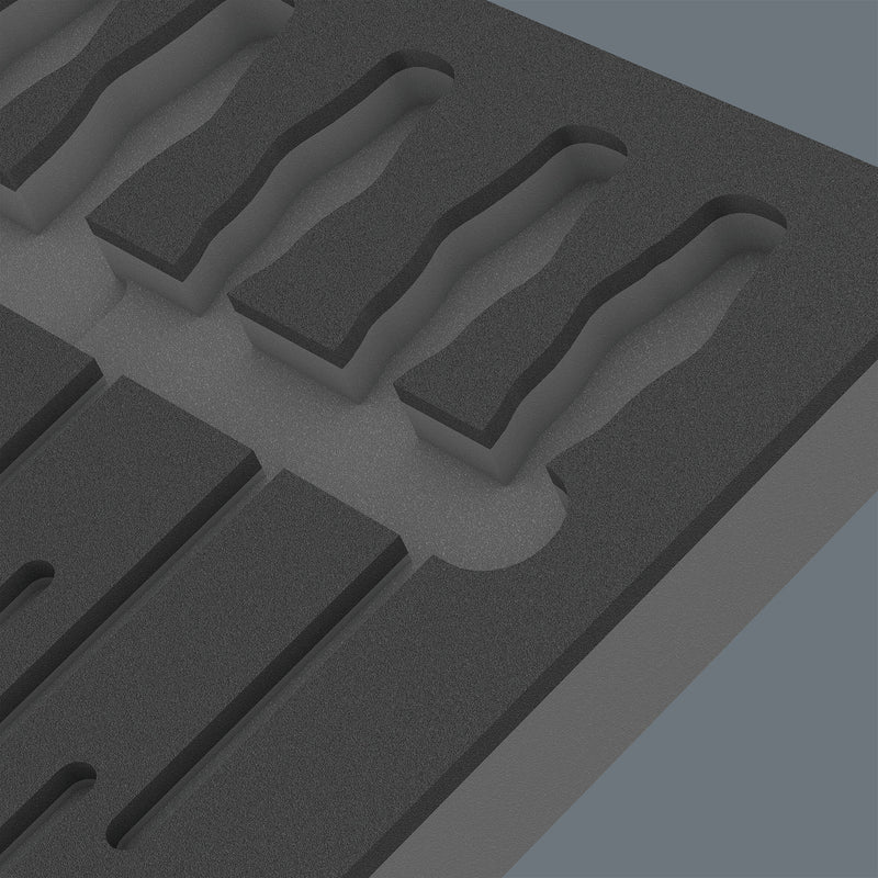 Load image into Gallery viewer, Wera 9811 schuimrubberen inzetstuk voor vde schroevendraaiers set 1, zonder gereedschap inlay (zwart grijs)
