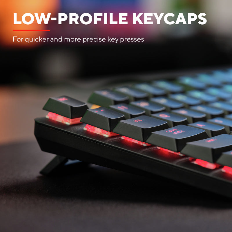 Load image into Gallery viewer, Trust gxt 866 torix mechanisch gaming toetsenbord (zwart, us lay-out (qwerty), huano red, 100%, rgb)
