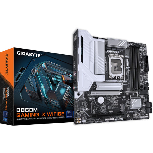 Gigabyte b860m gaming x wifi6e socket 1851 moederbord (raid, 2,5gb-lan, wi-fi 6e, bt, sound, µatx)