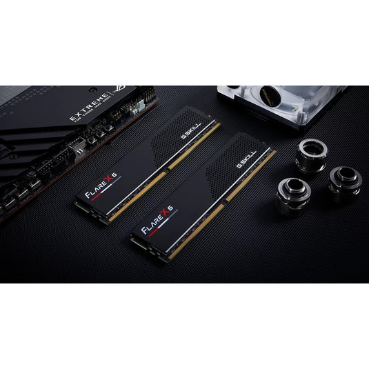 G.skill 32 gb ddr5-6400 (2x 16 gb) dual-kit werkgeheugen (zwart, f5-6400j3239g16gx2-fx5, expo)