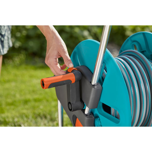 Gardena slangenwagen aquaroll m easy set (turquoise grijs, 18517-20)