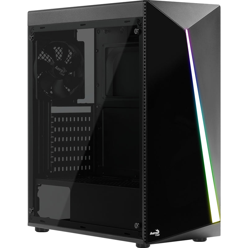 Load image into Gallery viewer, Aerocool shard midi tower behuizing (zwart | 3x usb-a | rgb | window)
