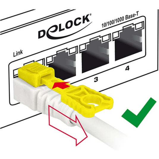 Delock netwerkkabel rj-45 secure met cat.6a (wit, 85335, 5 meter)