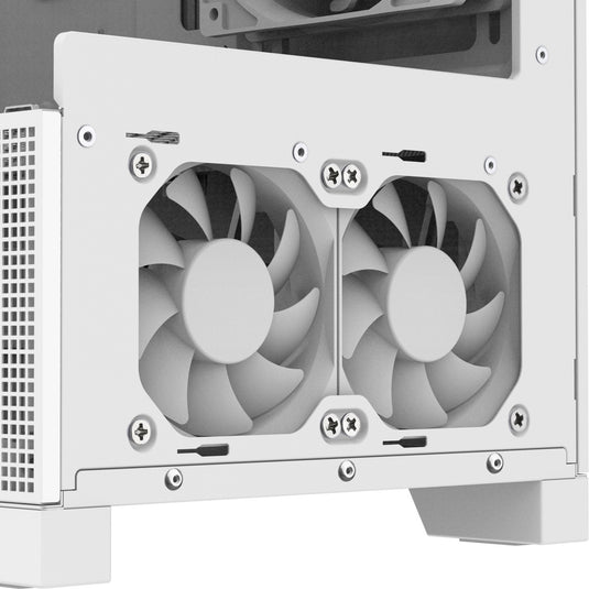 Silverstone lucid 05 mini tower behuizing (wit | 2x usb-a | 1x usb-c | rgb | tempered glass)