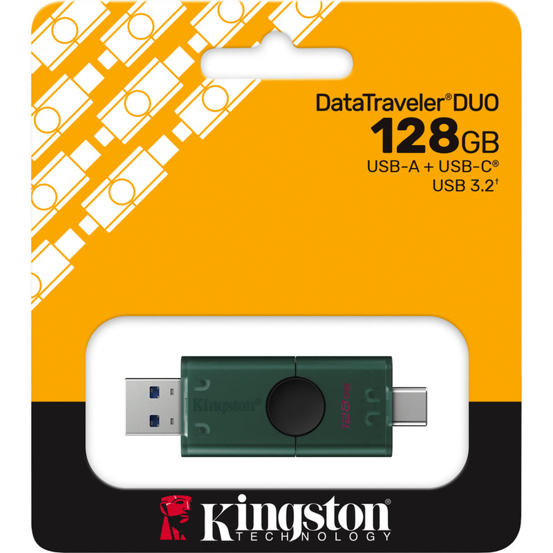 Load image into Gallery viewer, Kingston datatraveler duo 128 gb usb-stick (groen zwart, dtdeg2 128gb)
