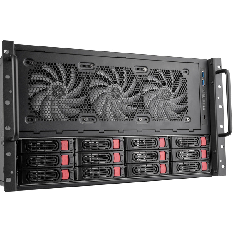 Load image into Gallery viewer, Silverstone rm61-312, rack, serverbehuizing (zwart | 6u)
