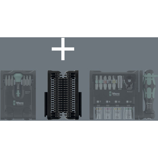 Wera tool-check modular set imperial 1, 50‑delig bitset (zwart groen)