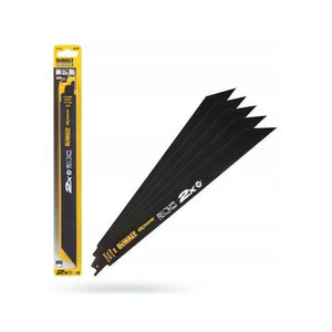 Dewalt dt2409l-qz reciprozaagbladen voor metaal - 305 mm - 14 18 tpi - bi-metaal - 2x long life - set van 5 stuks