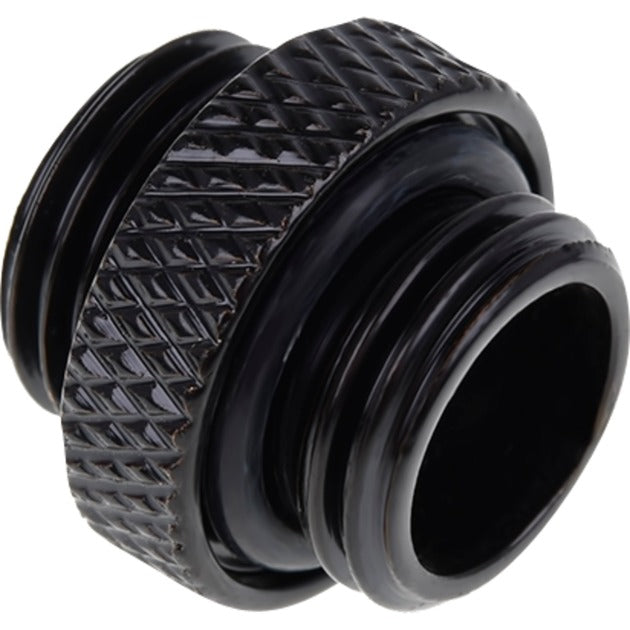 Load image into Gallery viewer, Alphacool eiszapfen double nippel g1 4 outer thread to g1 4 outer thread verbinding (zwart, voor zachte slangen (pvc, silicone, neopreen))

