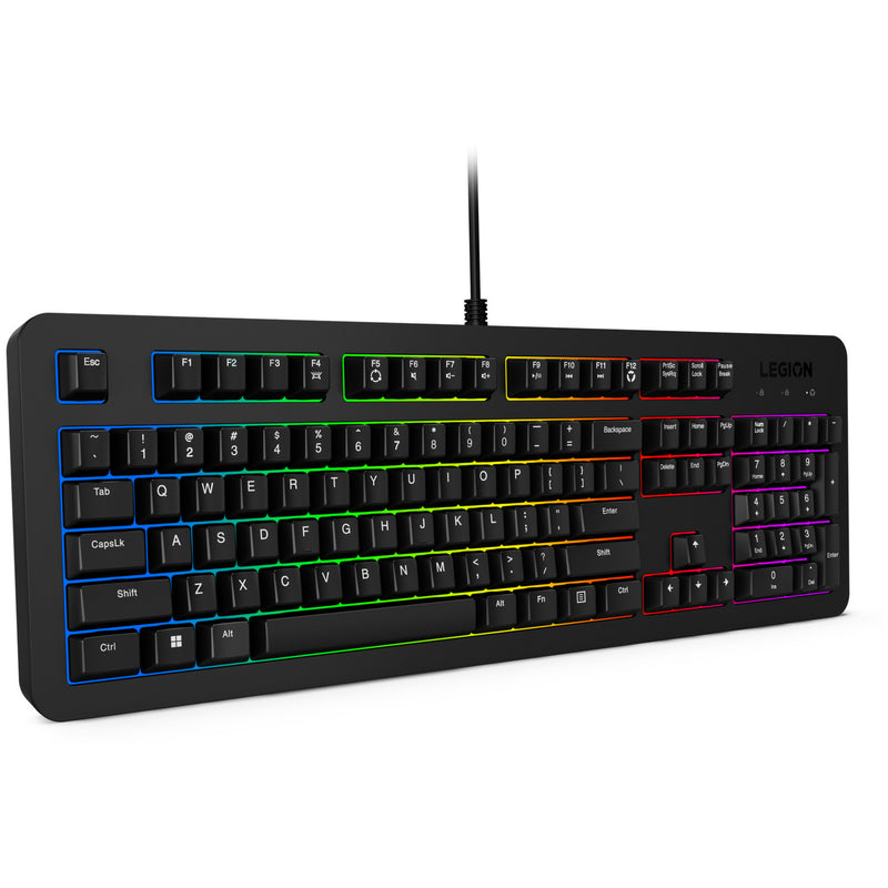 Load image into Gallery viewer, Lenovo legion k310 rgb gaming toetsenbord (zwart, us lay-out (qwerty), membraan, 100%, membraan switch, rgb, usb)
