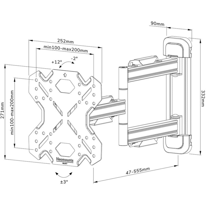 Load image into Gallery viewer, Neomounts wl40s-850bl12 select tv wandsteun standaard (zwart)
