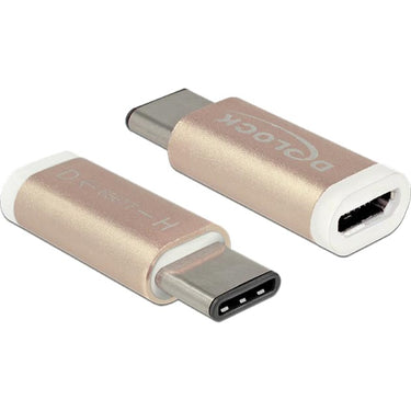 Delock adapter usb 2.0 c > micro-usb b (koper, 65677)