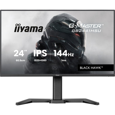 Iiyama g-master black hawk gb2441hsu-b1 23.8 gaming monitor (zwart, hdmi, displayport, 2x usb-a, usb-b, 144 hz)
