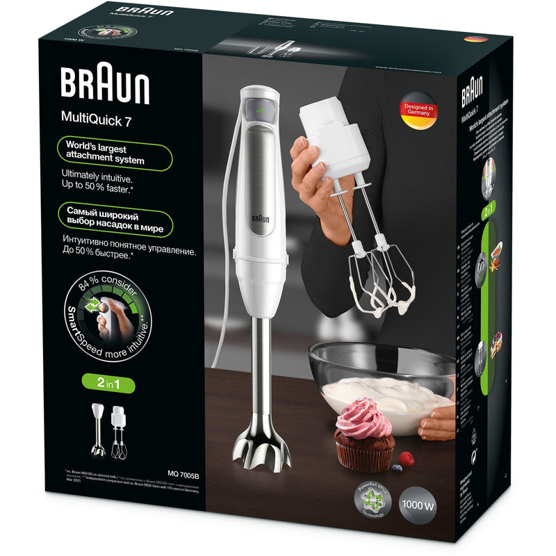 Load image into Gallery viewer, Braun multi quick 7 staafmixer mq 7005b (wit roestvrij staal)
