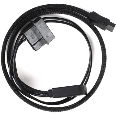 Silverstone slim sata 2-in-1 datakabel + stroomadapter (zwart, cp10)