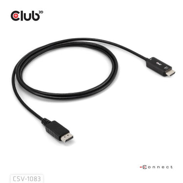 Club 3d displayport 1.4 to hdmi 4k60hz kabel adapter (zwart, hdr m m 2m)