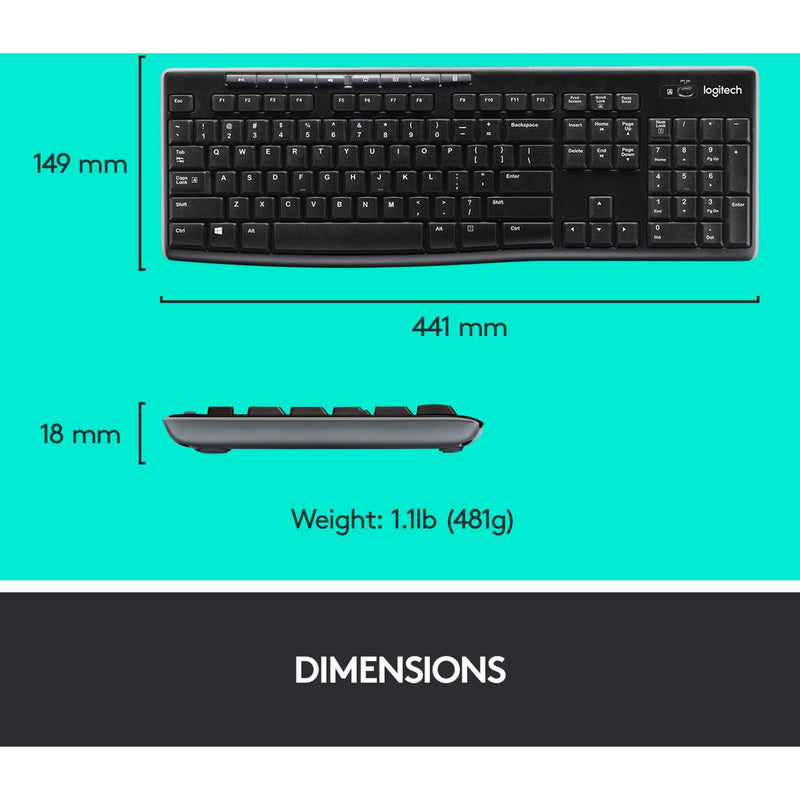 Load image into Gallery viewer, Logitech mk270 draadloze desktopset (zwart, eu lay-out (qwerty), rubberdome)
