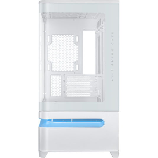 Asus prime ap202 midi tower behuizing (wit | 2x usb-a | 1x usb-c | rgb | tempered glass)