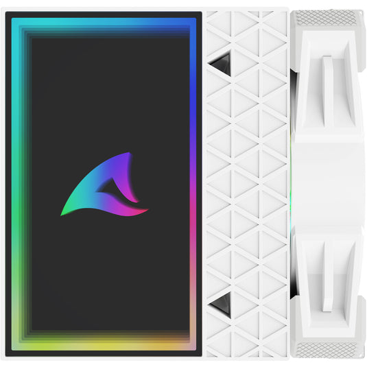 Sharkoon a60 rgb cpu-koeler (wit, 4-pins pwm fan-connector)