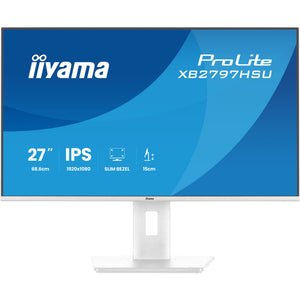Iiyama prolite xb2797hsu-w1 27 monitor (wit (mat), 120 hz, hdmi, displayport, usb, audio)