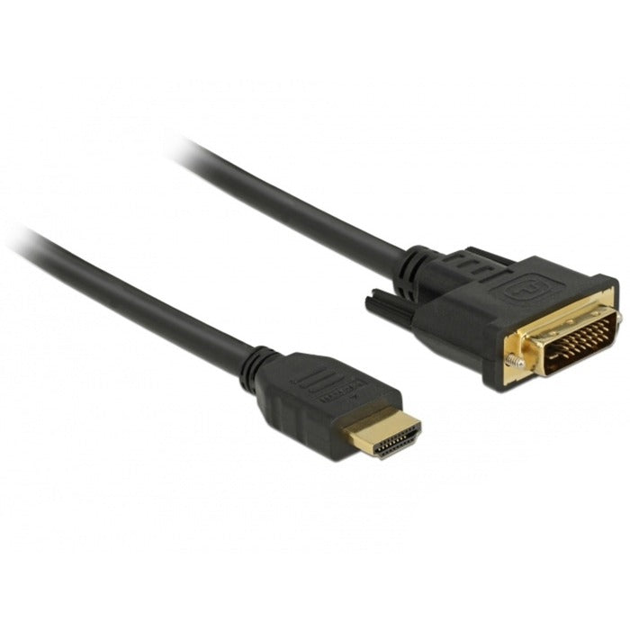 Load image into Gallery viewer, Delock hdmi > dvi (24+1) tweerichtingskabel adapter (zwart, 2 meter)
