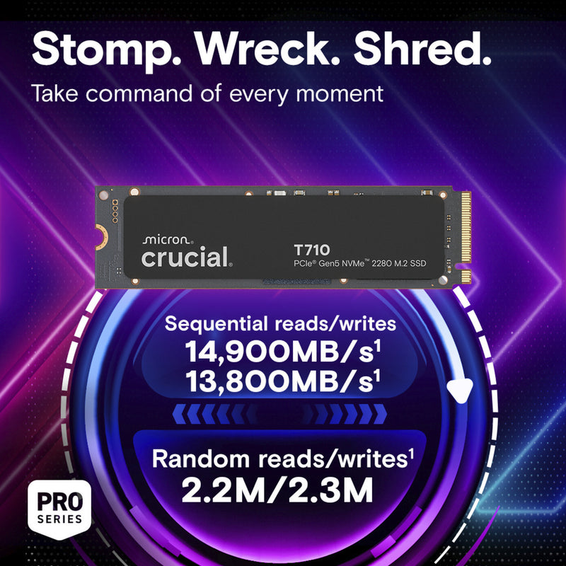 Load image into Gallery viewer, Crucial t710 1 tb ssd (pcie 5.0 x4, nvme 2.0, m.2 2280)

