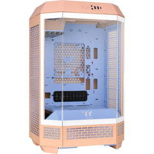Thermaltake the tower 300 - peach fuzz mini tower behuizing (perzik | 3x usb-a | tempered glass)
