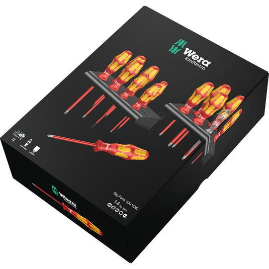 Wera kraftform big pack 100 vde, 14-delig - 1 stuk(s) - 05105631001