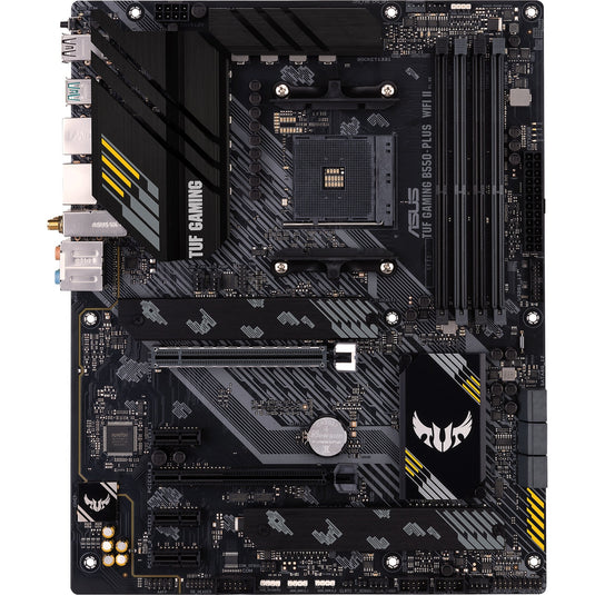 Asus tuf gaming b550-plus wifi ii socket am4 moederbord (zwart, raid, gb-lan, wi-fi 6, bt, sound, atx)
