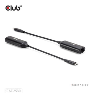 Club 3d usb-c naar rj45 5gbps ethernet m f adapter (zwart)