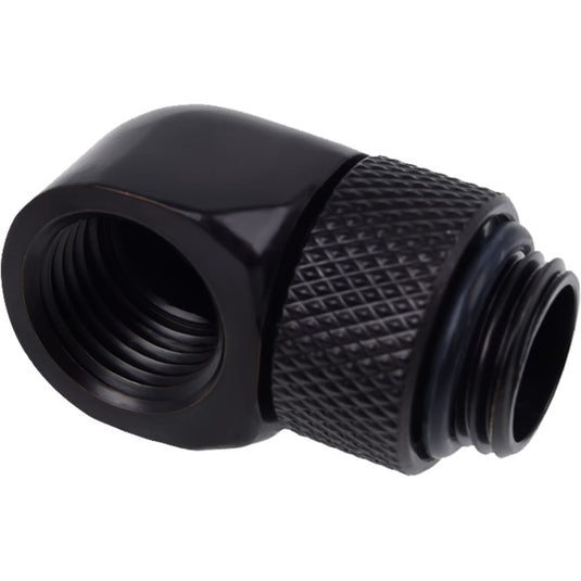 Alphacool eiszapfen l-connector rotatable g1 4 ag to g1 4 ig aansluiting (zwart)