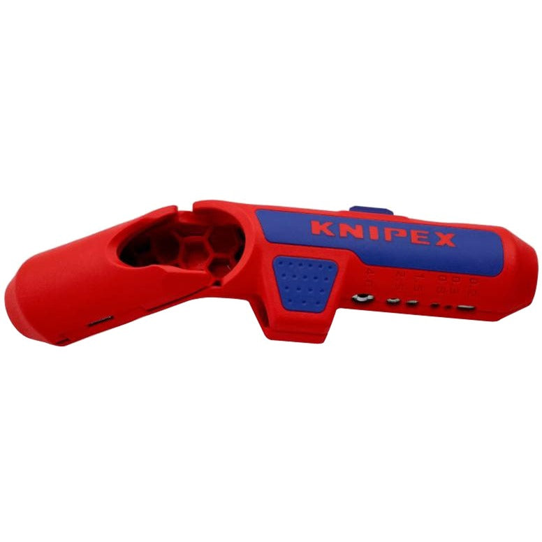 Load image into Gallery viewer, Knipex ergostrip universeel ontmantelingsgereedschap 16 95 02 sb kabelstrip- ontmantelingsgereedschap (rood blauw, links-handig)
