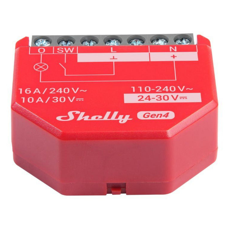 Load image into Gallery viewer, Shelly 1pm gen4 relais (rood, bluetooth, wi-fi)
