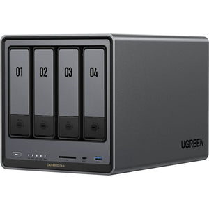 Ugreen nasync dxp4800 plus (grijs, 2.5gb-lan, 10gb-lan, hdmi, 4x usb-a, usb-c)