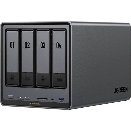 Ugreen nasync dxp4800 plus (grijs, 1x 2,5gbe, 1x 10gbe, hdmi, usb-c)