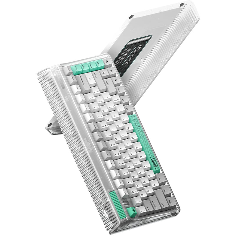 Load image into Gallery viewer, Iqunix og80 wormhole wireless mechanical keyboard, gaming toetsenbord (grijs groen, us lay-out, cherry mx red, rgb leds, 80% (tkl), hot-swappable, pbt, 2.4ghz | bluetooth 5.1 | usb-c)

