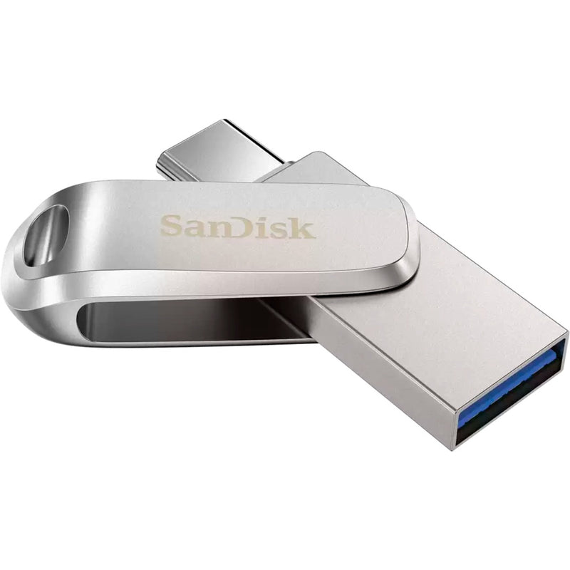 Load image into Gallery viewer, Sandisk ultra dual drive luxe 128 gb usb-stick (zilver, usb-a 3.2 gen 1, usb-c 3.2 gen 1)
