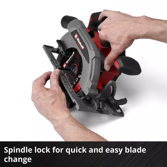 Einhell professional accu handcirkelzaag tp-cs 18 165 li bl - solo (rood zwart, power x-change, accu en oplader niet inbegrepen)