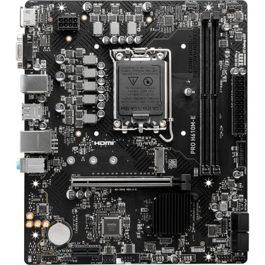 Msi pro h610m-e socket 1700 moederbord (gb-lan, sound, µatx)