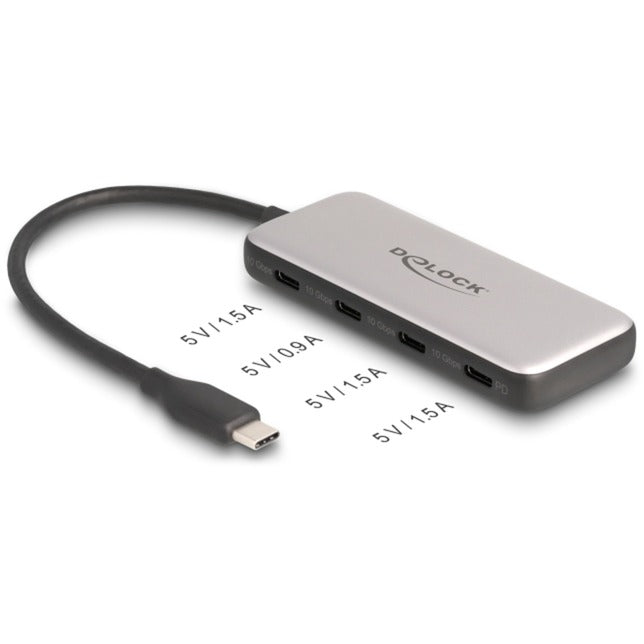 Load image into Gallery viewer, Delock 4-port usb-c + pd 85 watt usb-hub (grijs)
