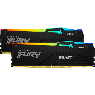 Kingston fury 64 gb ddr5-5200 kit werkgeheugen (kf552c40bbak2-64, beast rgb)