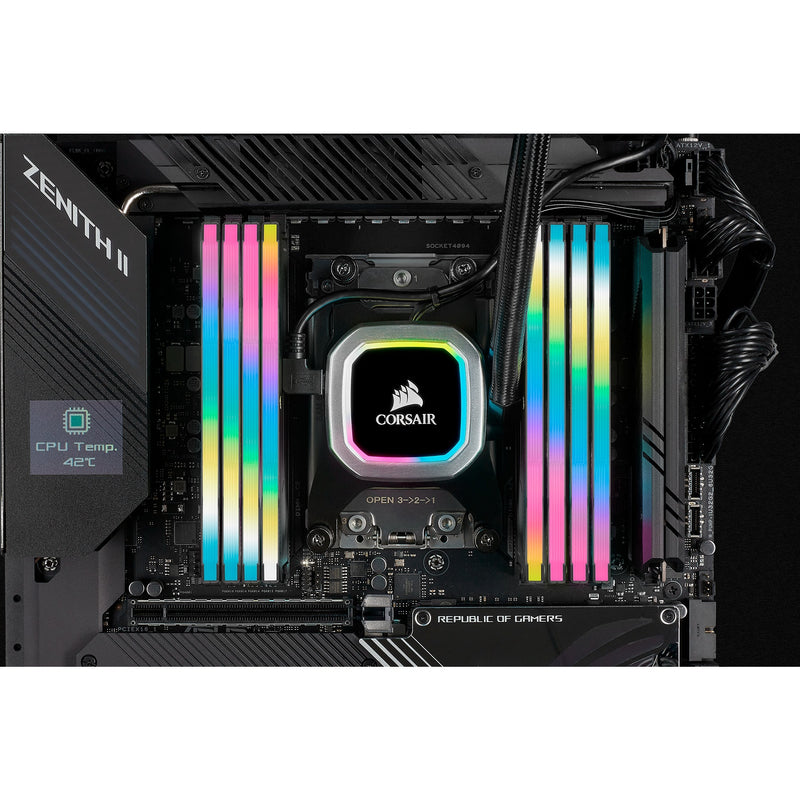 Load image into Gallery viewer, Corsair 64 gb ddr4-3200 (4x 16 gb) quad-kit werkgeheugen (cmh64gx4m4e3200c16, vengeance rgb pro sl, xmp)
