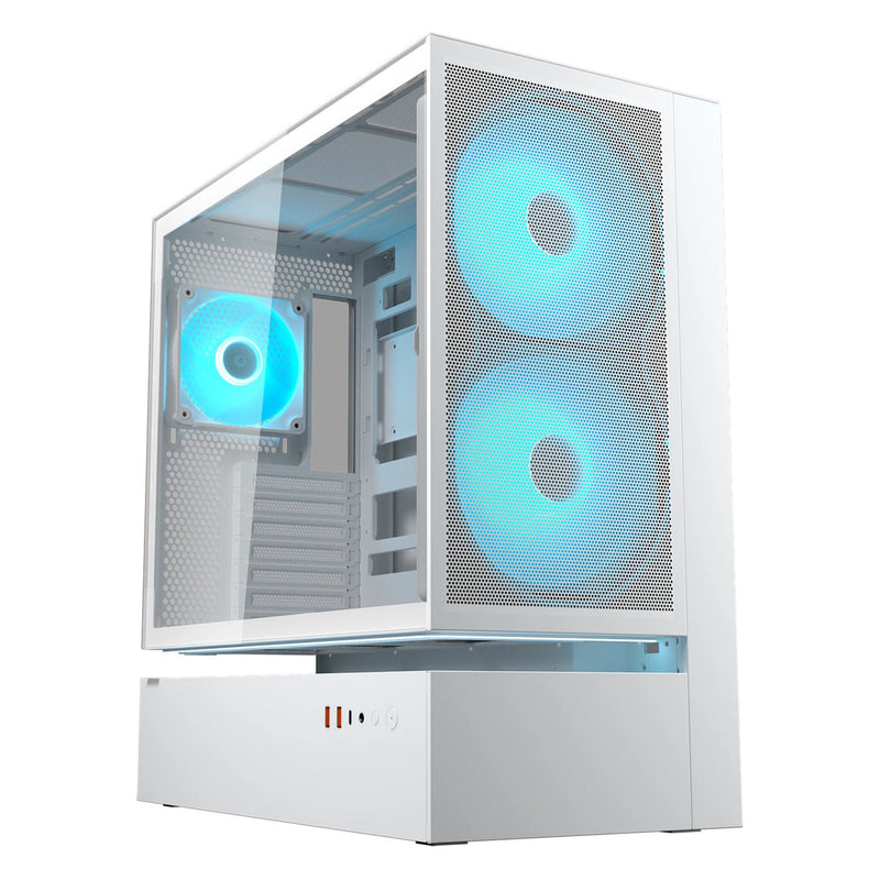 Load image into Gallery viewer, Cougar cfv235 mesh midi tower behuizing (wit | 2x usb-a | 1x usb-c | rgb | tempered glass)
