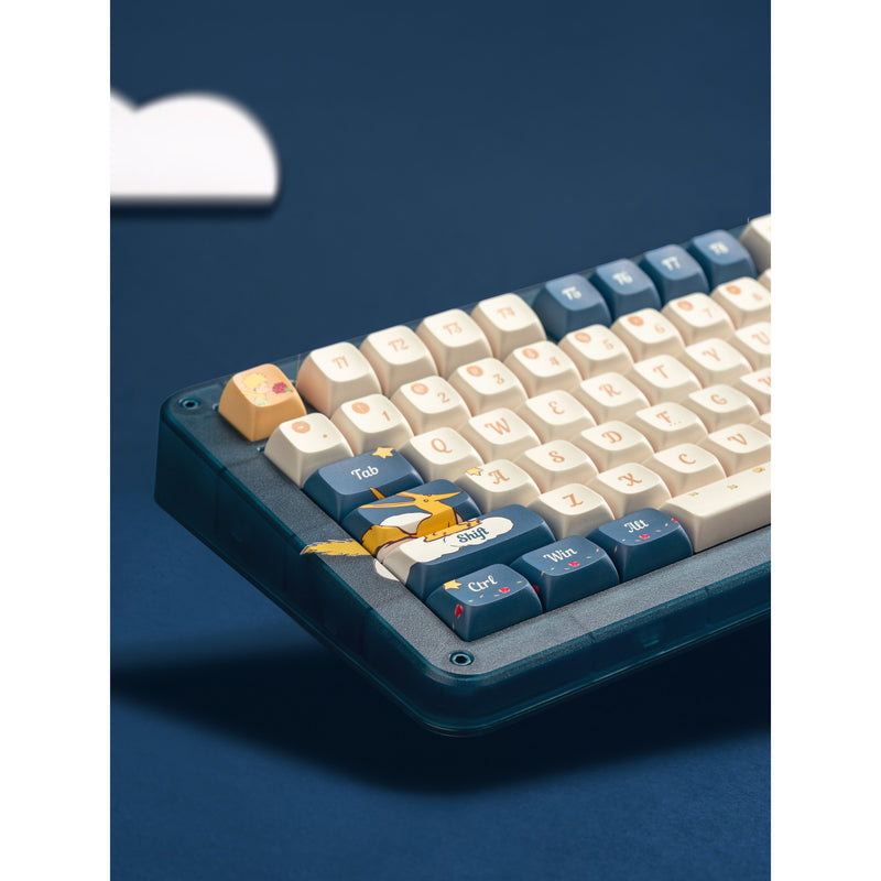 Afbeelding laden in galerijviewer, Iqunix zx75 sky encounter wireless mechanical keyboard (blauw, us lay-out (qwerty), gateron red, 75%, rgb leds, hot-swappable, double-shot pbt, 2.4ghz | bluetooth 5.1 | usb-c)
